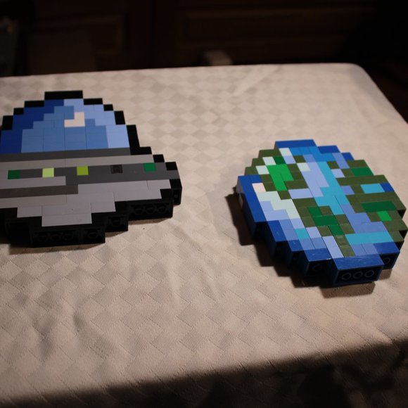 8-Bit Outer Space Wall Art - Picture 1 of 4